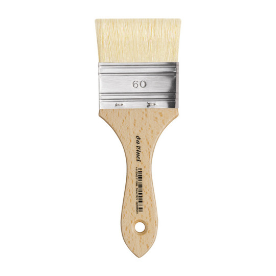 Natural Hog Bristle Flat Mottler Brush for Acrylic and Oil, Size 60
