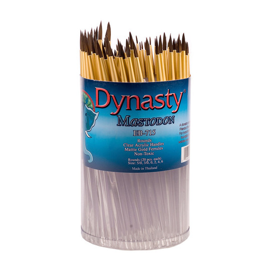 Round Paint Brush Canister, 120 Brushes