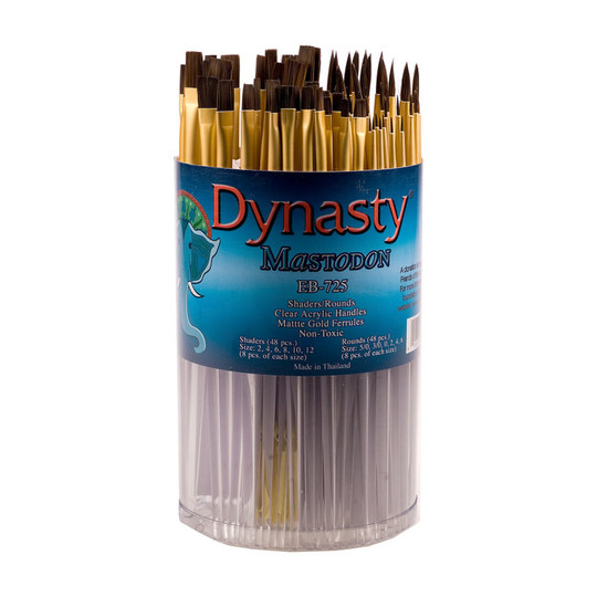 Shader and Round Paint Brush Canister, 96 Brushes