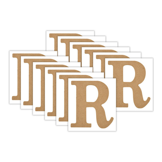 MDF Letter R, 5 Inch, Pack of 12