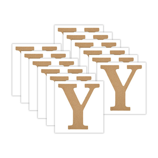 MDF Letter Y, 5 Inch, Pack of 12
