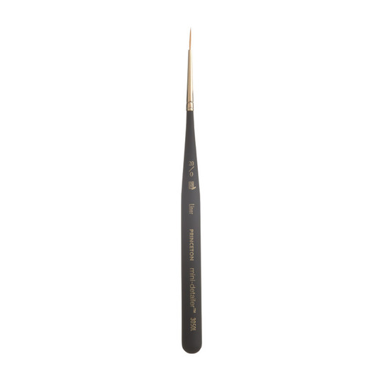 Miniature Short-Handle Liner Paintbrush, Synthetic Sable, Size 20/0
