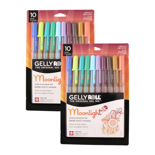 Assorted Fine-Point Opaque Gel Pens, 20 Count