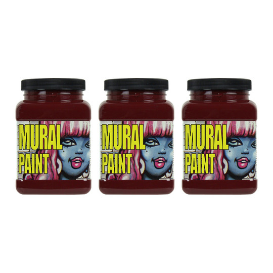 Brick Dark Red Outdoor Acrylic Mural Paint, 3-Pint Pack