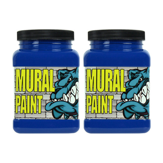Ice Blue Acrylic Mural Paint, Pint Jars, Pack of 2