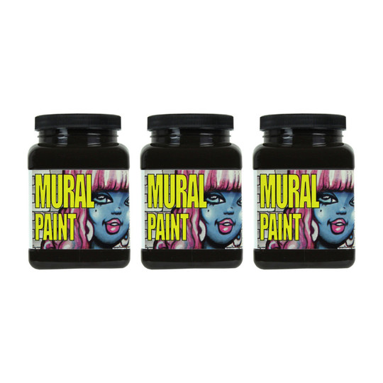 Mud (Raw Umber) Acrylic Mural Paint, Pint Jars, Pack of 3