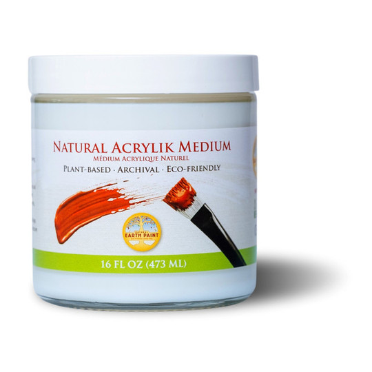 Plant-Based Acrylic Medium, 16 oz Glass Jar