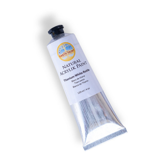 Natural Heavy-Body Acrylic Paint, Titanium White Rutile, 4 oz