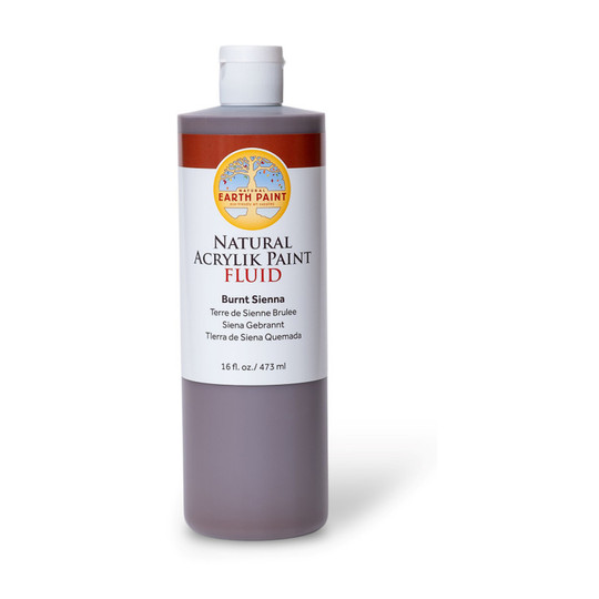Burnt Sienna Natural Fluid Acrylik Paint, 16 oz