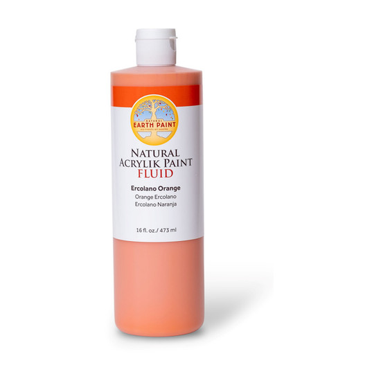 Natural Fluid Acrylik Paint, Ercolano Orange, 16 oz