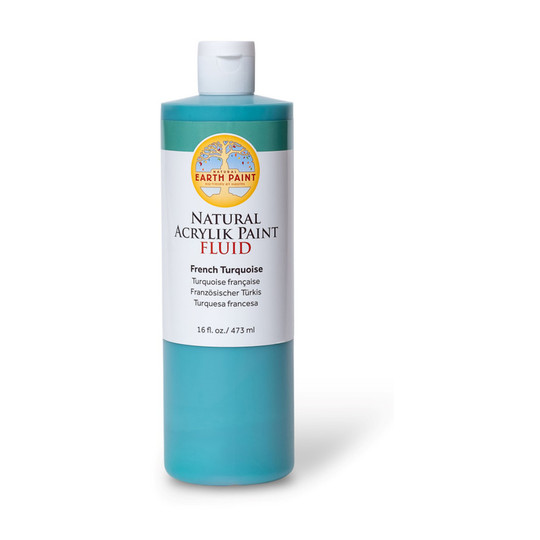 Natural Fluid Acrylik Paint, French Turquoise, 16 oz