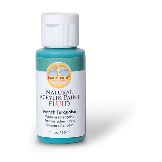 Natural Fluid Acrylik Paint, French Turquoise, 1 oz