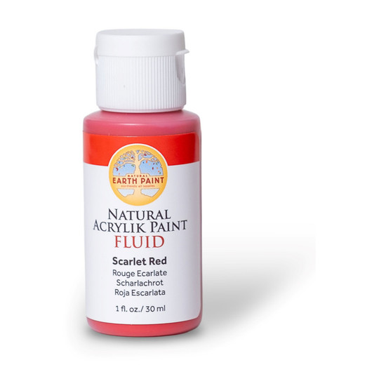 Natural Fluid Acrylic Paint, Scarlet Red, 1 oz