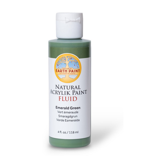 Natural Fluid Acrylik Paint, Emerald Green, 4 oz