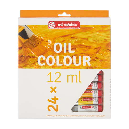 Oil Paint Set, 24 Assorted Colors, 12 mL Tubes