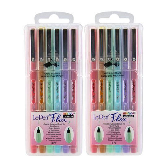 Pastel Chisel-Tip Liner Markers, 12 Markers