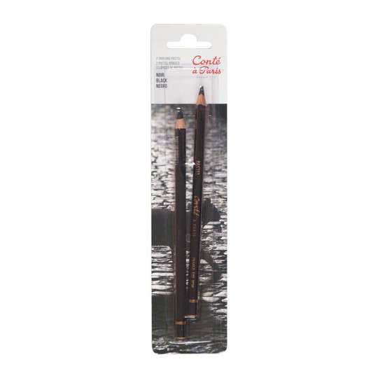 Black Pastel Pencils, Set of 2