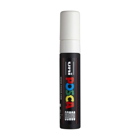 White Extra Broad Paint Marker with 15 mm Chisel Tip