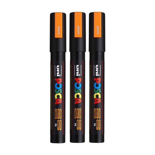 Medium Bullet Tip Paint Markers, Fluorescent Orange, Pack of 3