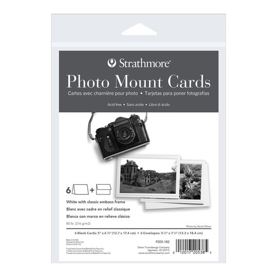 Classic Embossed Photo Mount Card and Envelope Set, 5 x 6.875 in., 6 Pack
