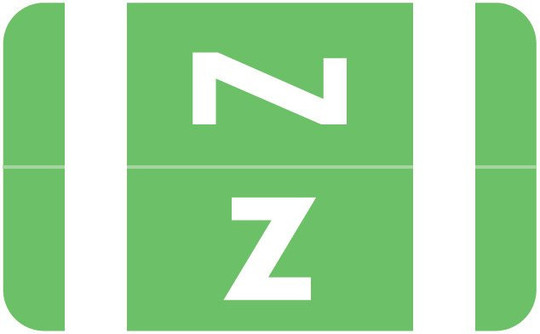 Smead Alphabetic Labels - Alpha-Z ACCS Series (Sheet) Z- Lt. Green