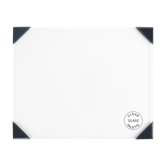 Clear Tempered Glass Tabletop Paint Palette, 6.75 x 8.4 in.