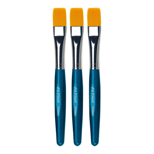 Preschool Flat Synthetic Paint Brushes, Size 16, Pack of 3