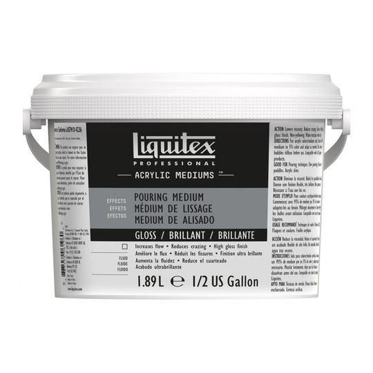 Professional Gloss Acrylic Pouring Medium, Clear, 64 oz
