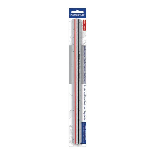 12-Inch Aluminum Architectural Triangular Scale Ruler