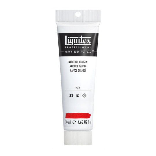 Professional Heavy Body Acrylic Paint, Naphthol Crimson, 138 mL Tube