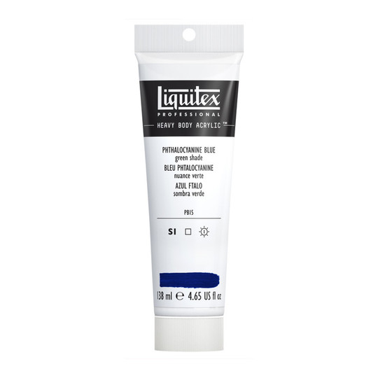 Professional Heavy Body Acrylic Paint, Phthalocyanine Blue Green Shade, 138 mL Tube