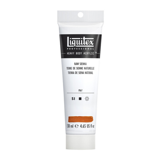 Professional Heavy Body Acrylic Paint, Raw Sienna, 138 mL Tube