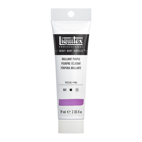 Heavy Body Acrylic Paint, Brilliant Purple, 59 mL Tube