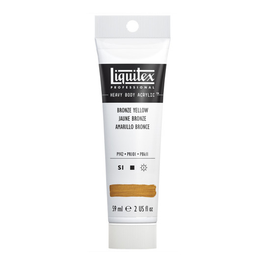 Professional Heavy Body Acrylic Paint, Bronze Yellow, 59 mL Tube