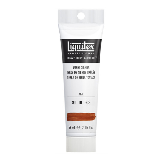 Professional Heavy Body Acrylic Paint, Burnt Sienna, 59 mL Tube