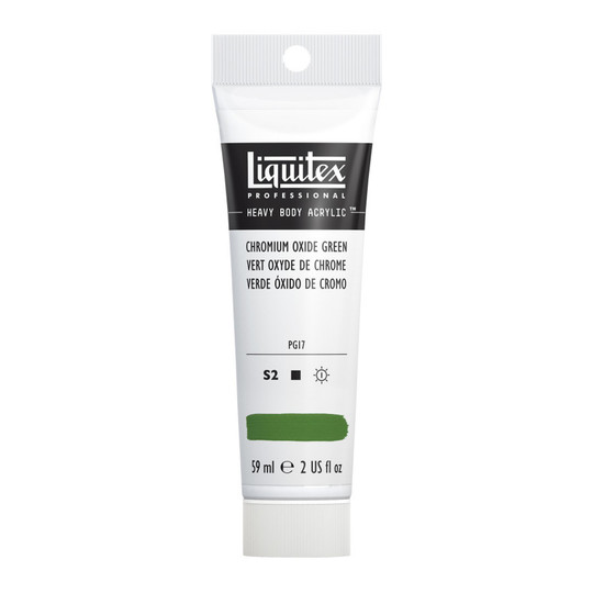 Professional Heavy Body Acrylic Paint, Chromium Oxide Green, 59 mL Tube