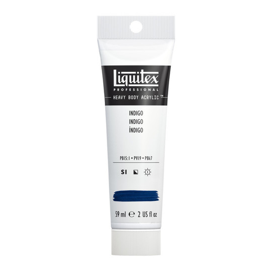 Professional Heavy Body Acrylic Paint, Indigo, 59 mL Tube