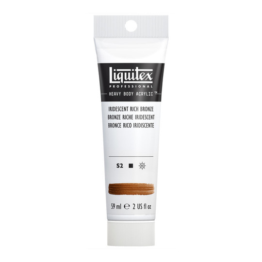 Professional Heavy Body Acrylic Paint, Iridescent Rich Bronze, 59 mL Tube