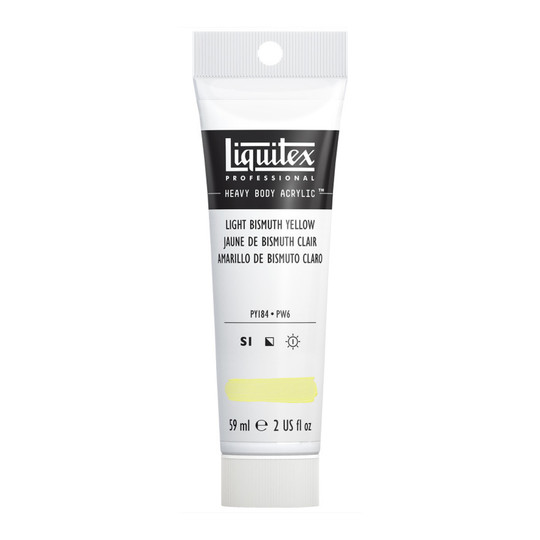 Professional Heavy Body Acrylic Paint - Light Bismuth Yellow, 59 mL Tube
