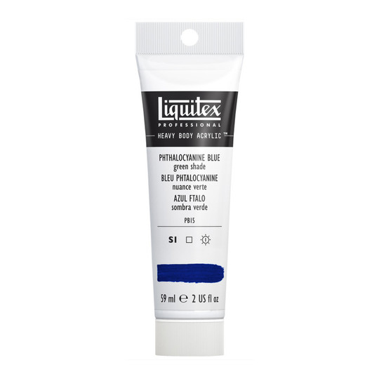 Professional Heavy Body Acrylic Paint, Phthalocyanine Blue Green Shade, 59 mL Tube