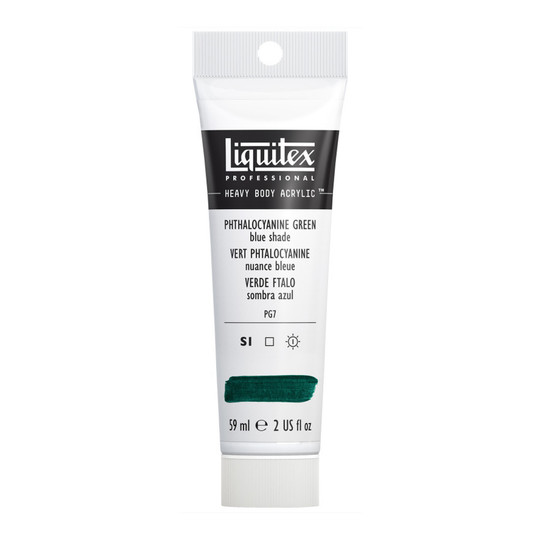 Professional Heavy Body Acrylic Paint, Phthalocyanine Green Blue Shade, 59 mL Tube