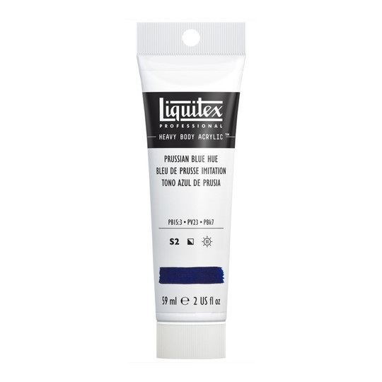 Professional Heavy Body Acrylic Paint, Prussian Blue Hue, 59 mL Tube