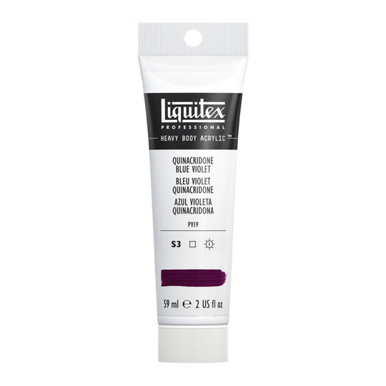 Professional Heavy Body Acrylic Paint, Quinacridone Blue Violet, 59 mL Tube