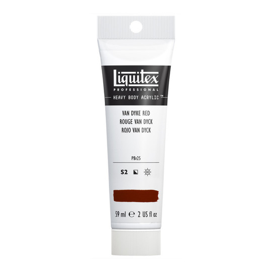Professional Heavy Body Acrylic Paint, 59 mL Tube, Van Dyke Red