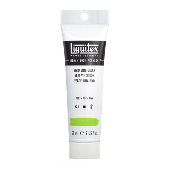 Professional Heavy Body Acrylic Paint, Vivid Lime Green, 59 mL Tube