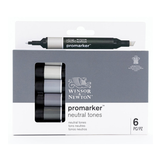 Neutral Tone Dual-Tip Alcohol Marker Set, 6 Pack