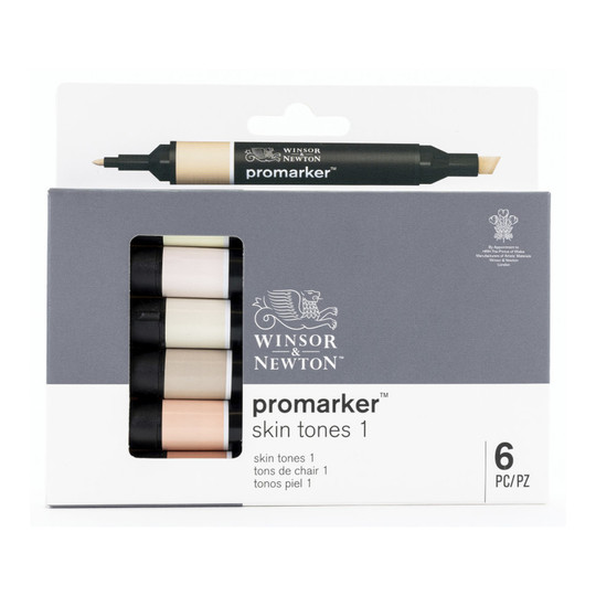 Skin Tone Alcohol Marker Set, 6-Pack