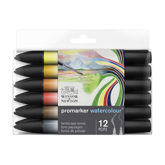 Watercolor Marker Set, Landscape Tones, 12 Count