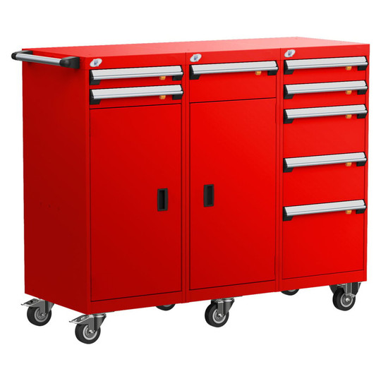 8-Drawer Mobile Cabinet, 54"W x 21"D x 45.13"H - Without Dividers