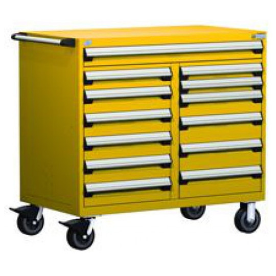 13-Drawer Mobile Cabinet, 48"W x 24"D x 45.5"H - Without Dividers